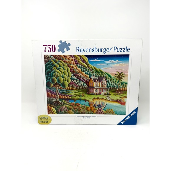 Ravensburger Other - New Ravensburger 750 Piece Large Format Puzzle Lakeside Cottage Sealed Pieces